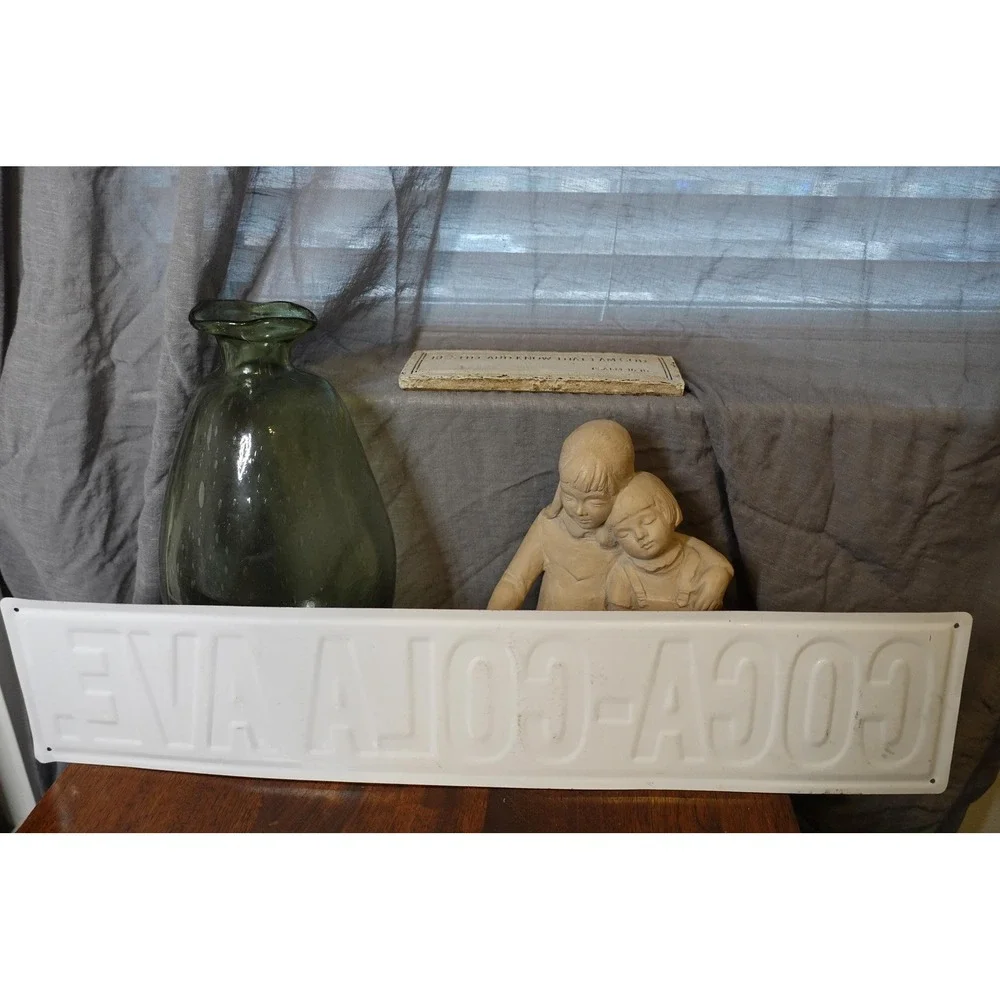 Coca-Cola Avenue‎ Street Sign Metal Embossed Advertising Decor 24X4 in
